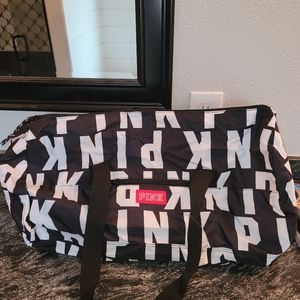 Black Duffle Bag pink brand